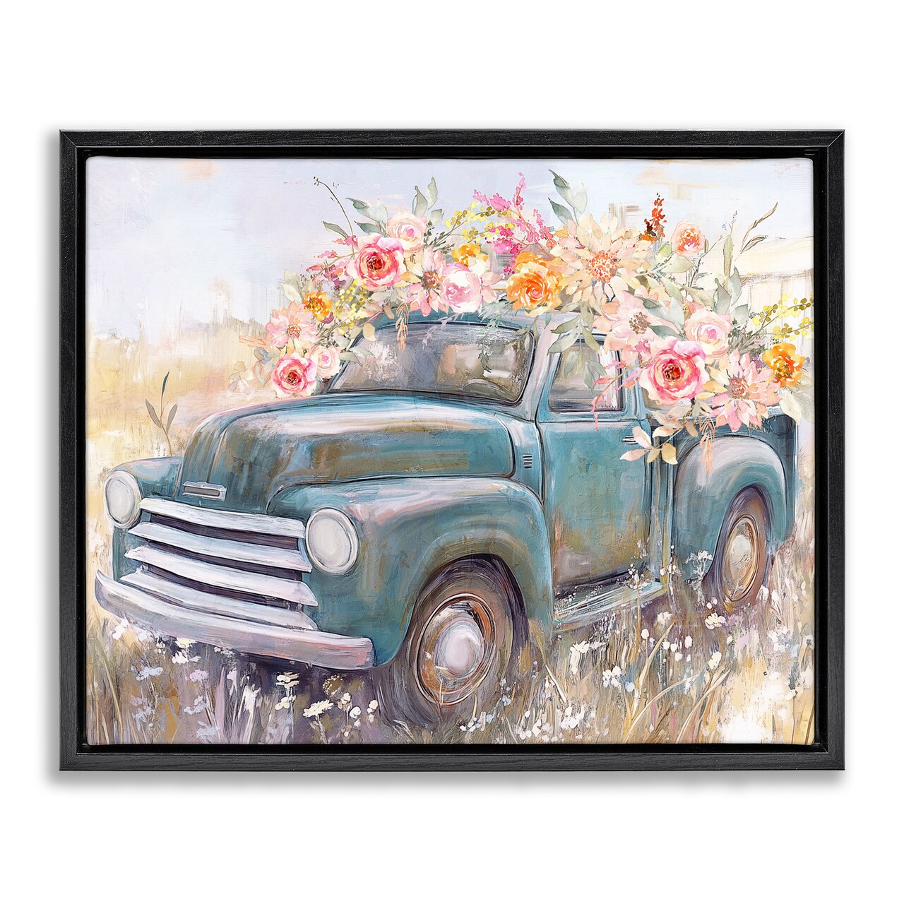 Stupell Industries Country Cargo Flower Truck Floating Frame, design by Nina Blue